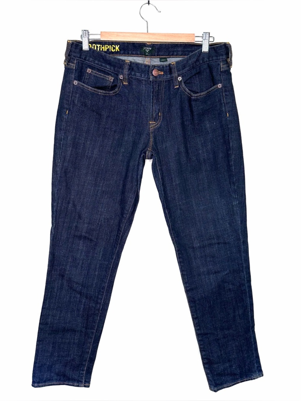 J. Crew Stretch Dark Wash Toothpick Jeans Size 31